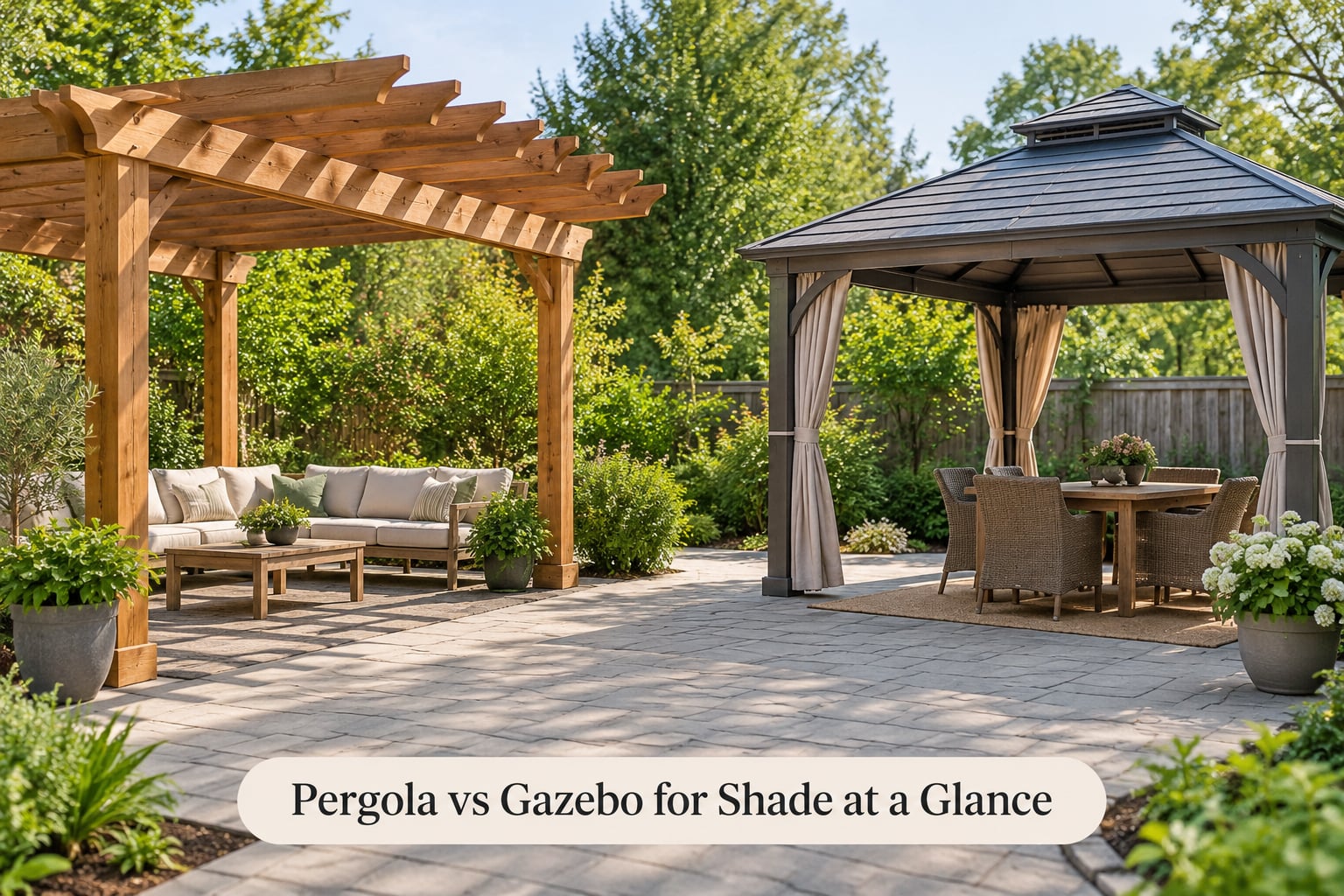 Pergola vs Gazebo for Shade at a Glance