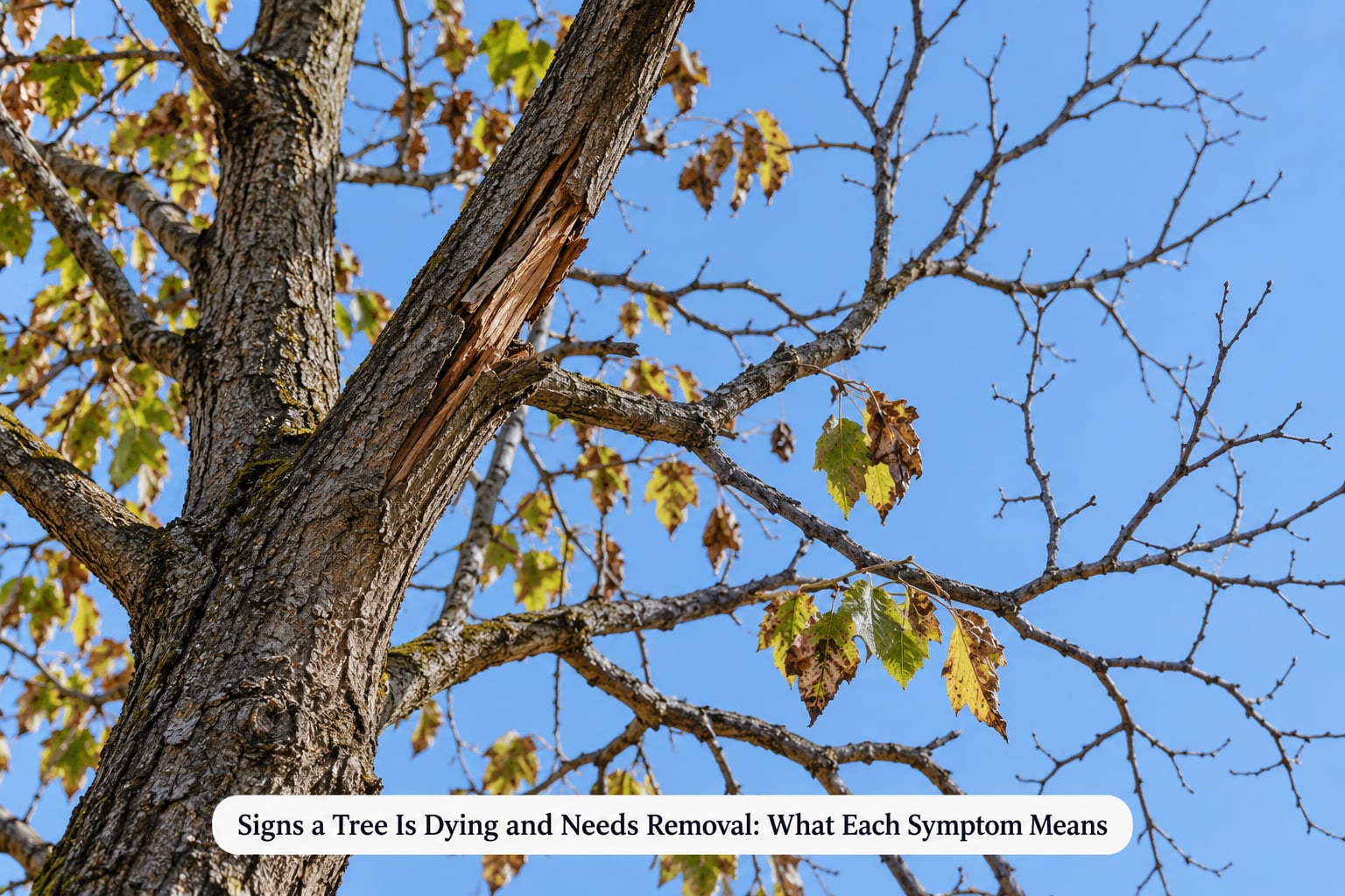 Signs a Tree Is Dying and Needs Removal: What Each Symptom Means