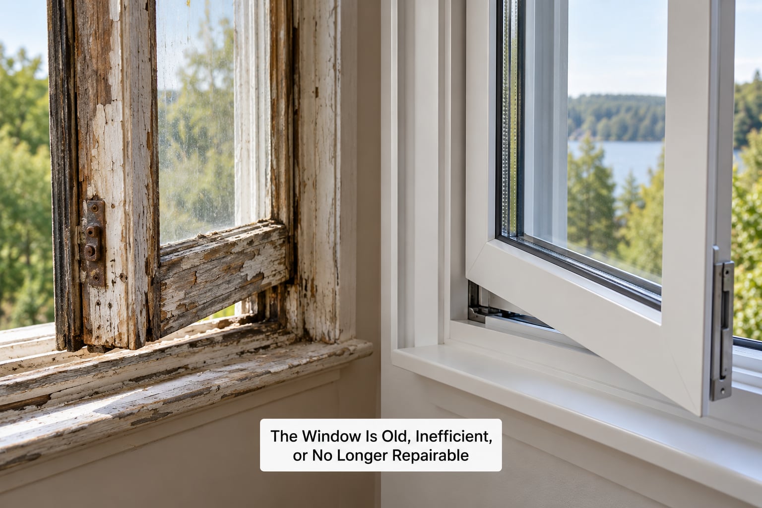 The Window Is Old, Inefficient, or No Longer Repairable
