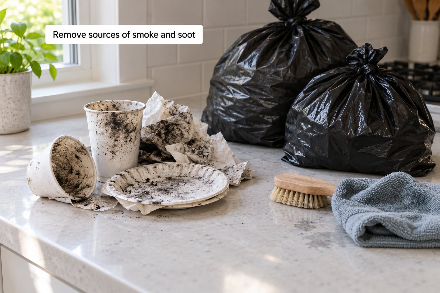 Remove sources of smoke and soot