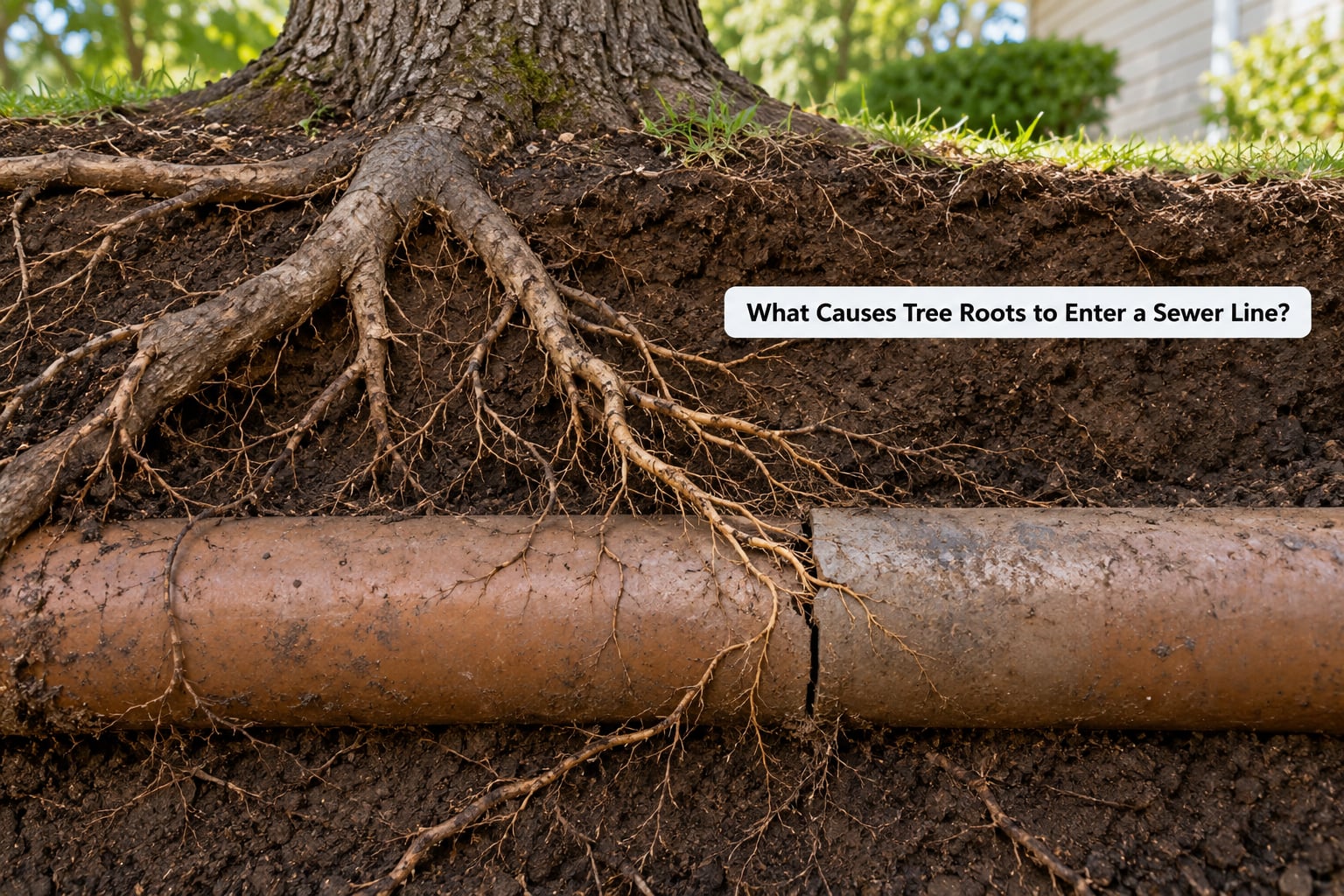 What Causes Tree Roots to Enter a Sewer Line?