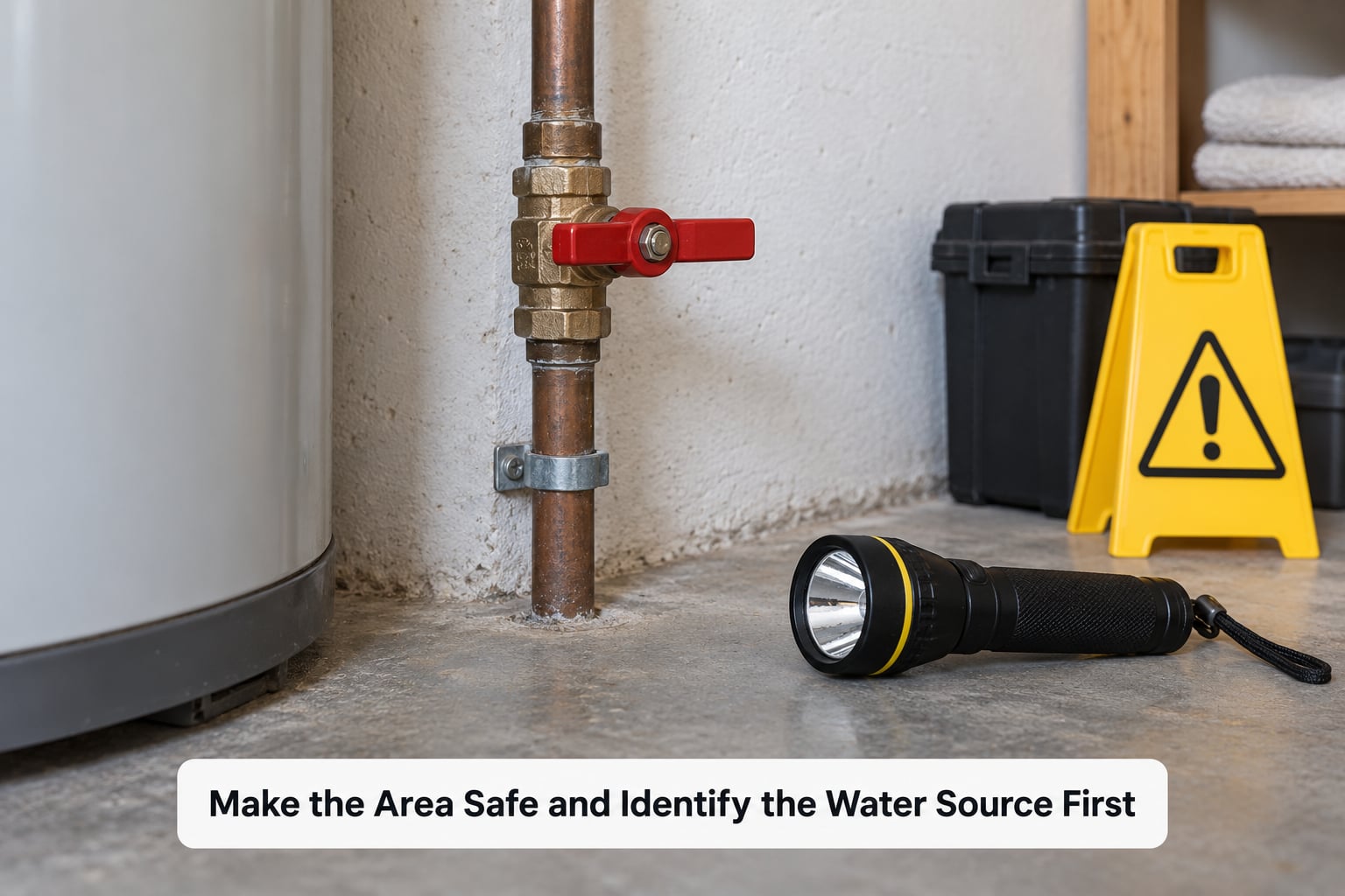 Make the Area Safe and Identify the Water Source First