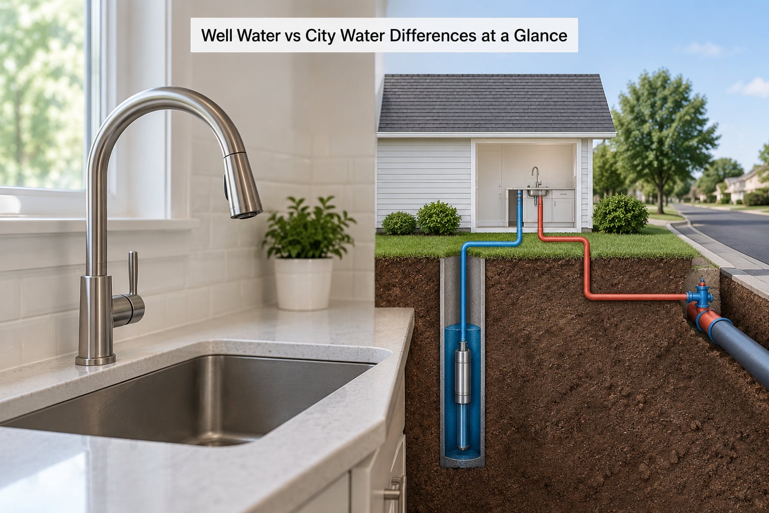 Well Water vs City Water Differences at a Glance