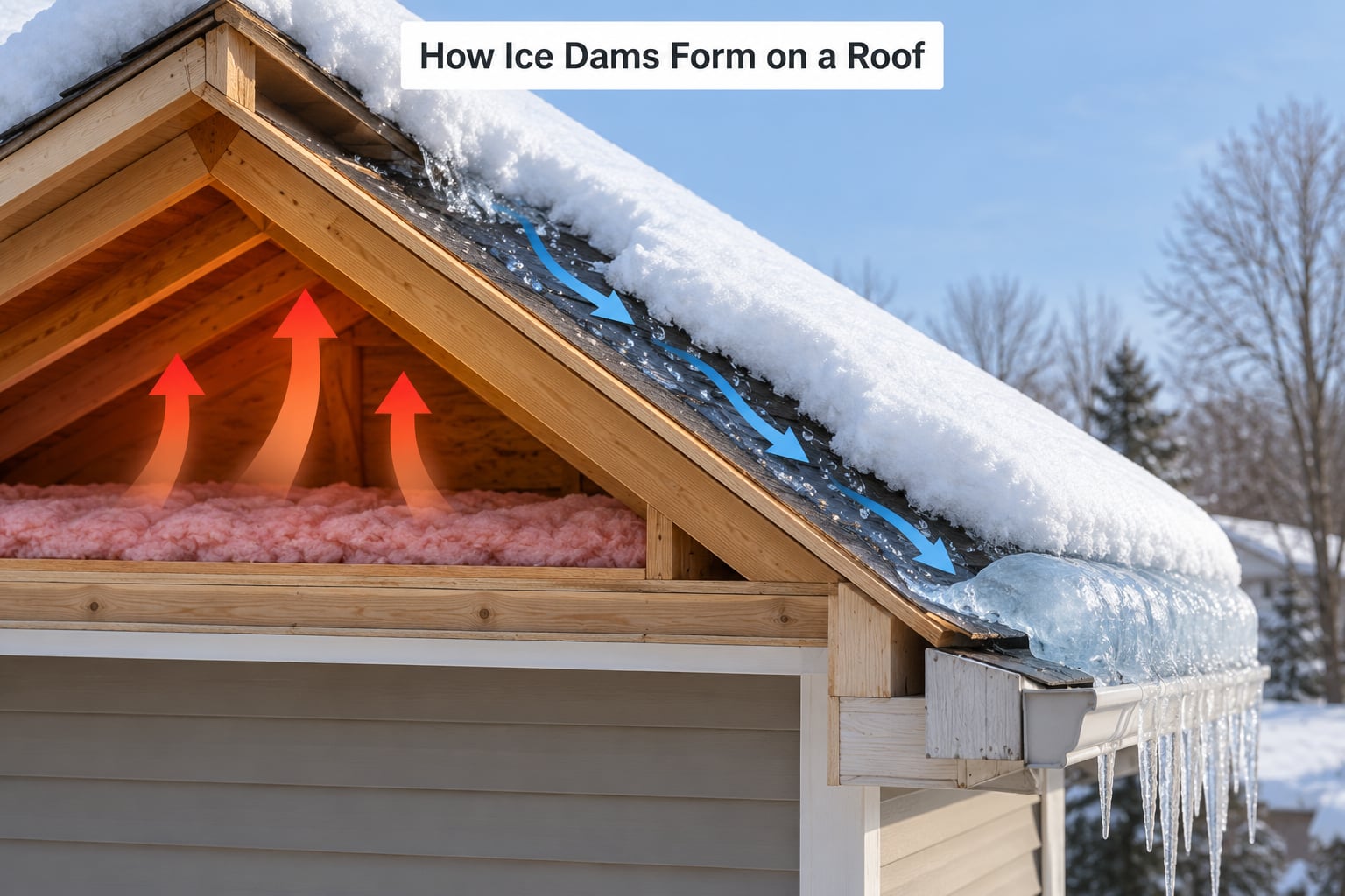 How Ice Dams Form on a Roof