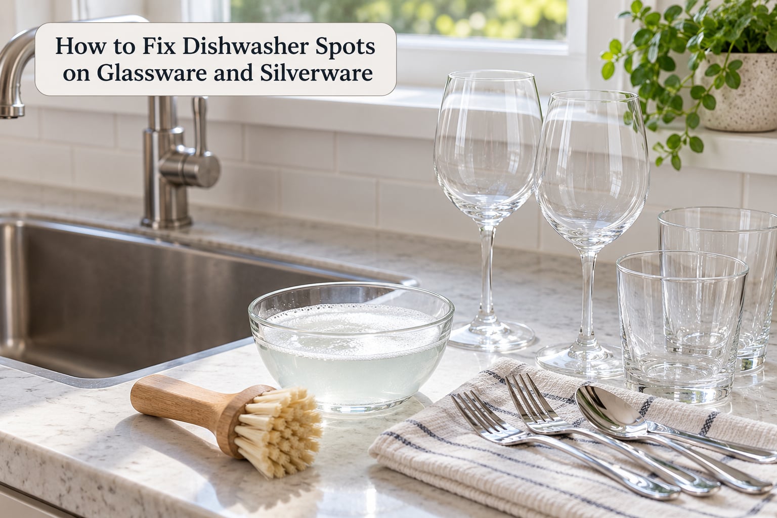 How to Fix Dishwasher Spots on Glassware and Silverware