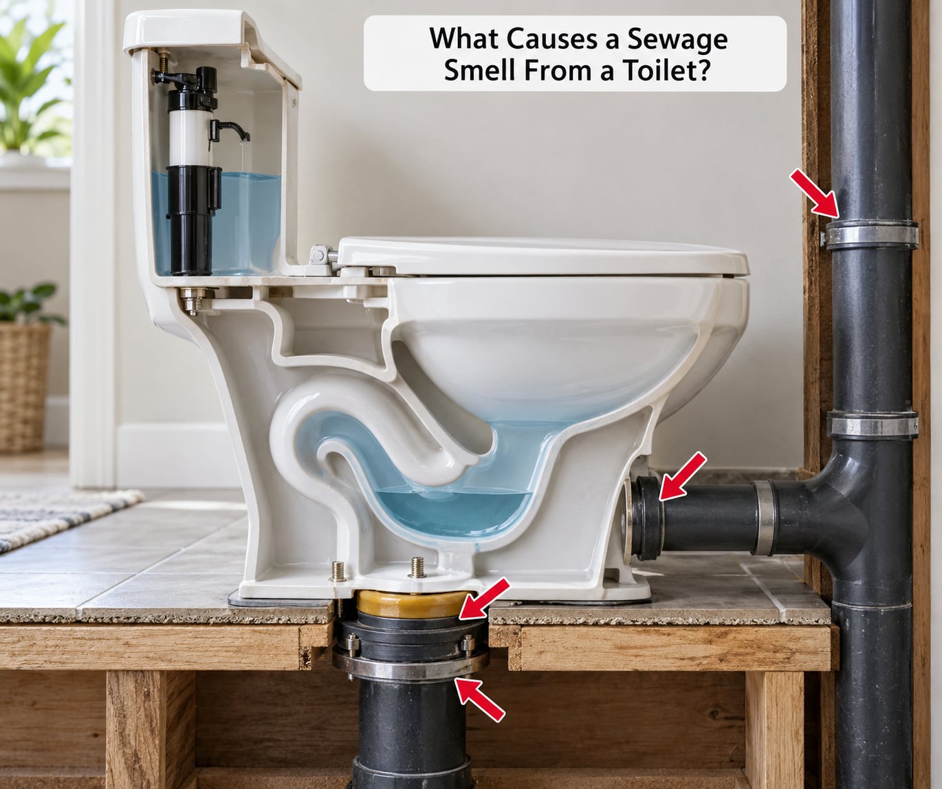 What Causes a Sewage Smell From a Toilet?