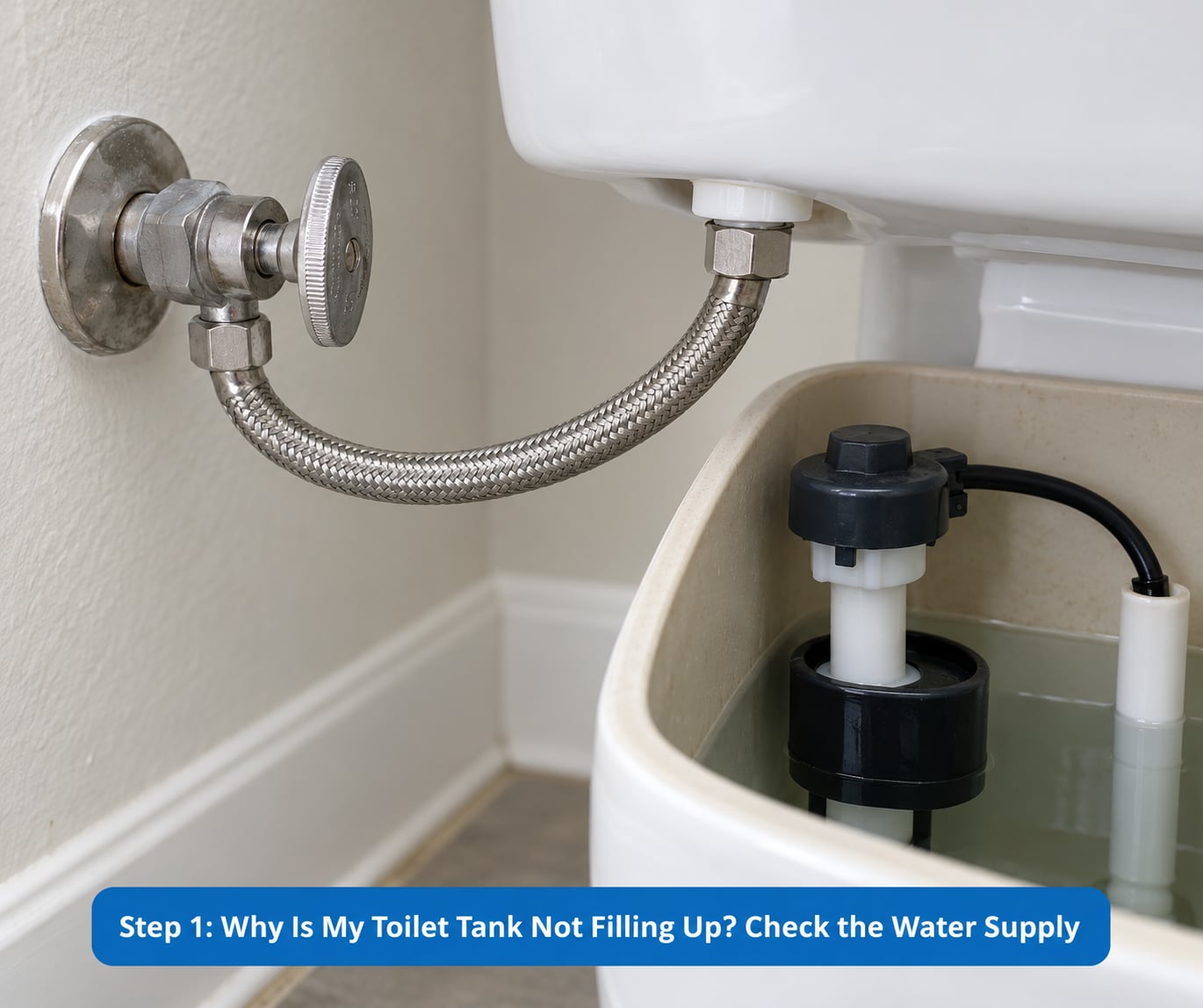 Step 1: Why Is My Toilet Tank Not Filling Up? Check the Water Supply