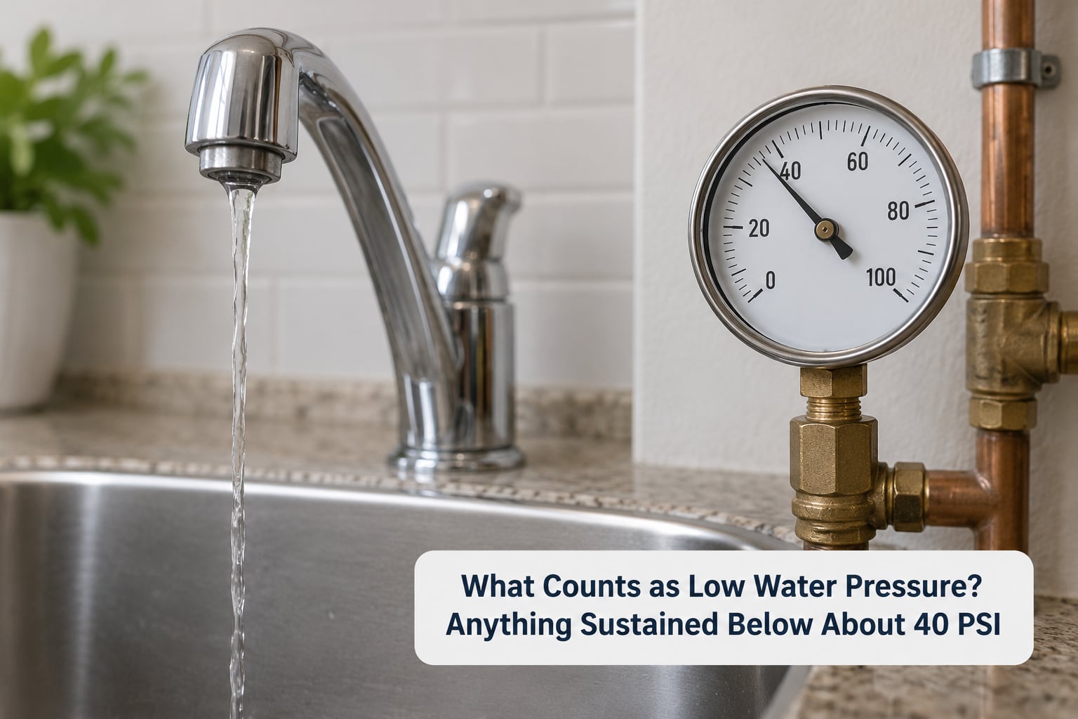 What Counts as Low Water Pressure? Anything Sustained Below About 40 PSI